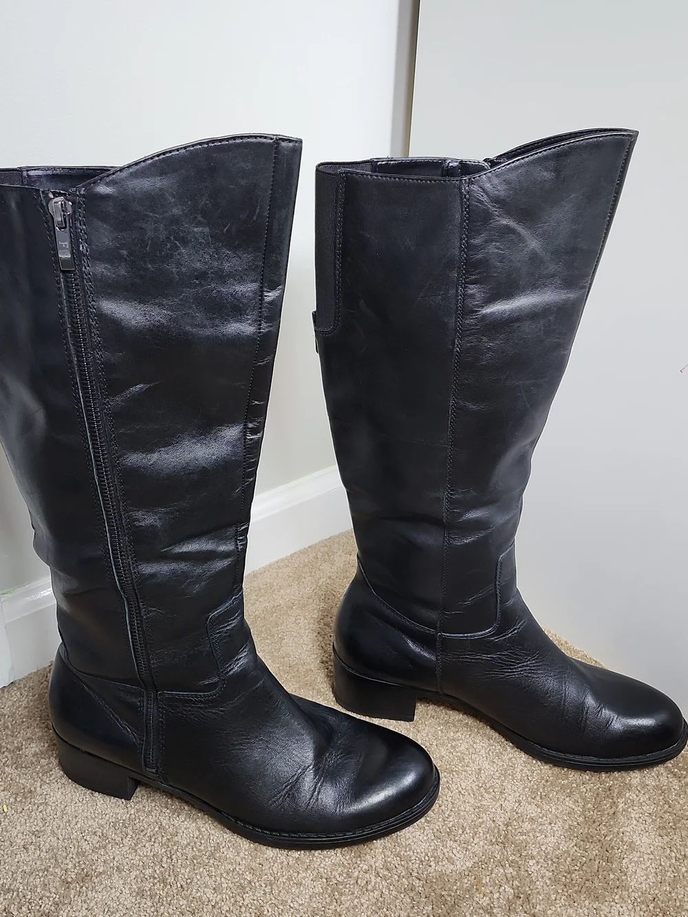 Franco Sarto Becky Knee High Boots, Women Size 9M, Black